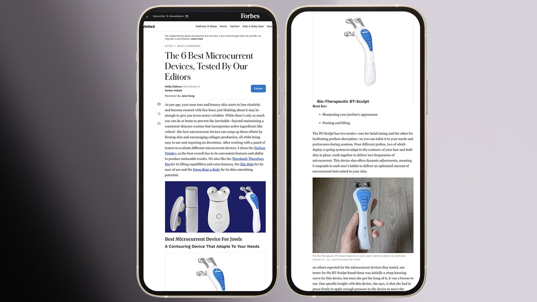 bt-sculpt Featured in Forbes "The 6 Best Microcurrent Devices, Tested By Our Editors"